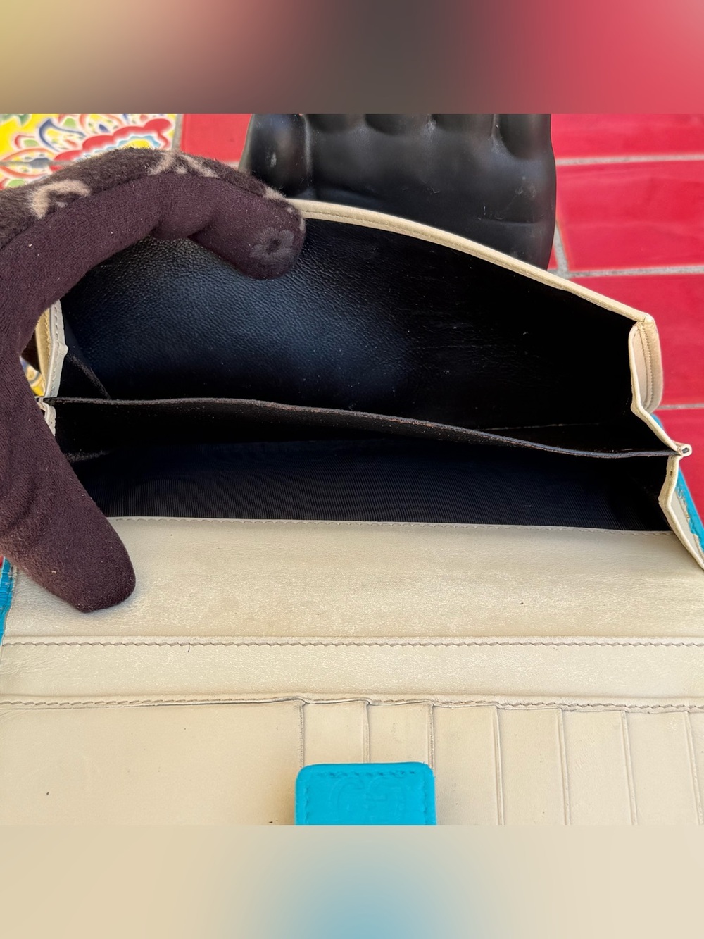 Gucci GG Continental Wallet painted blue - Picture 7 of 8